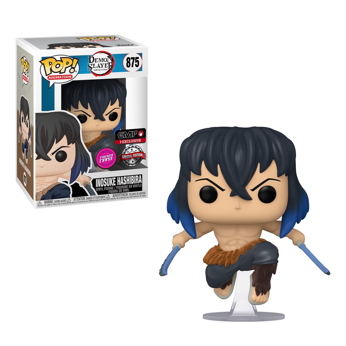 Inosuke Hashibira (Flocked) #875 con protector incluido