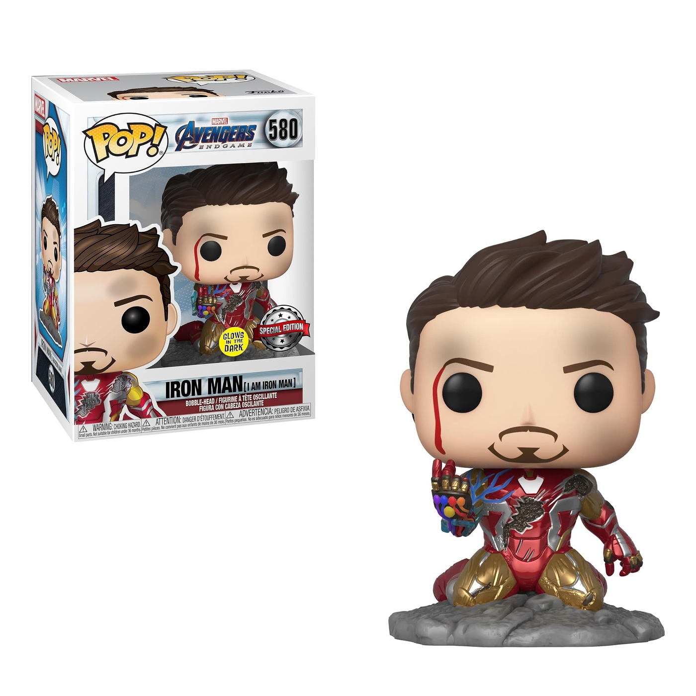 Iron Man (I Am Iron Man) GITD #580 con protector incluido