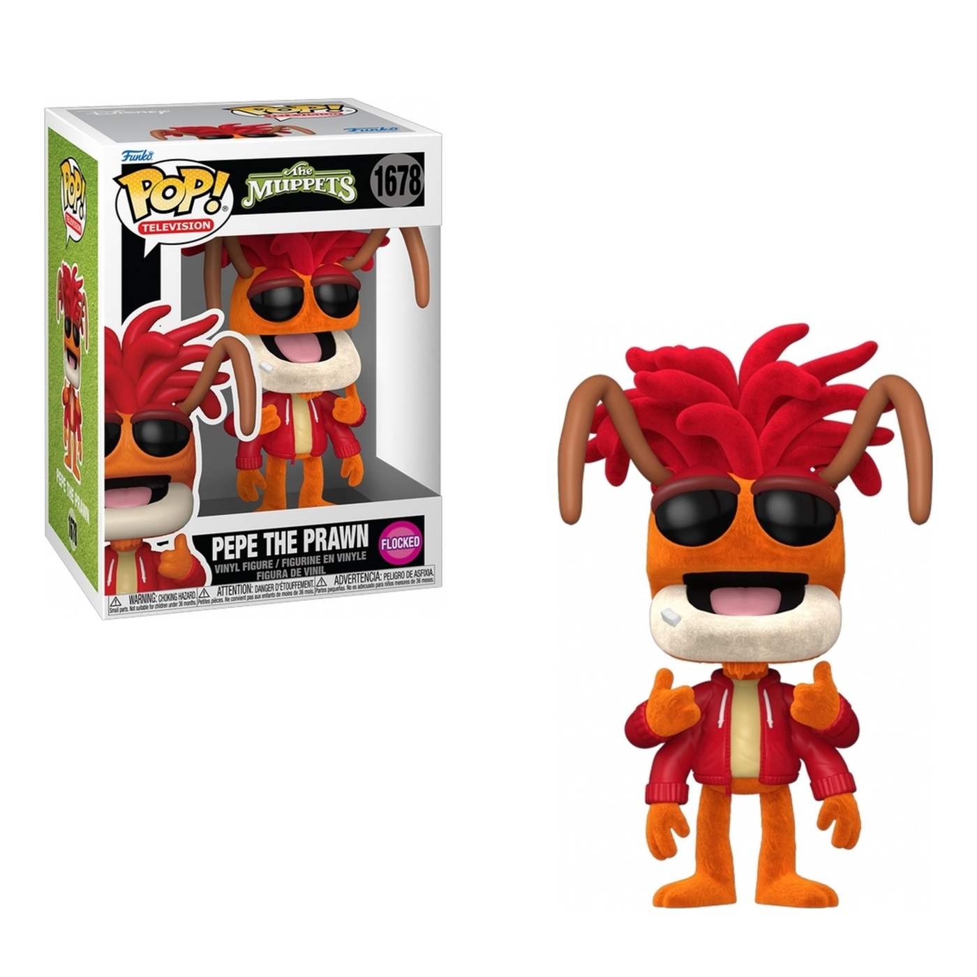 Pepe the Prawn (Flocked) #1678