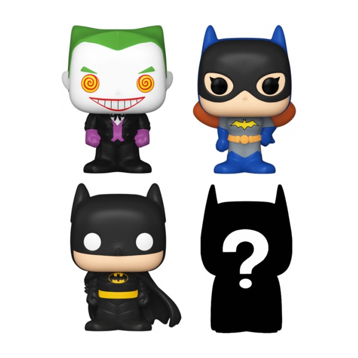 Bitty Pop! DC: The Joker, Batgirl, Batman + Mystery (4-Pack)